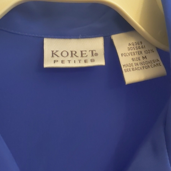 Koret Petite Embroidered Bead Button Sz M Shirt - Picture 6 of 7